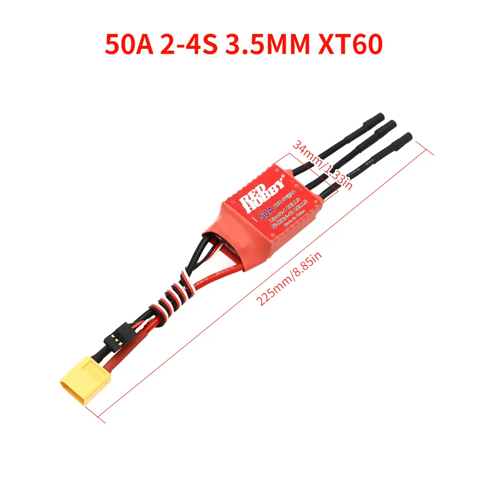 ESC Brushless 30A Avec Dissipateur - Contrôleur De Vitesse Pour Drone RC, Hélico FPV - XT60, BEC 5V 1.5A, 2-3S