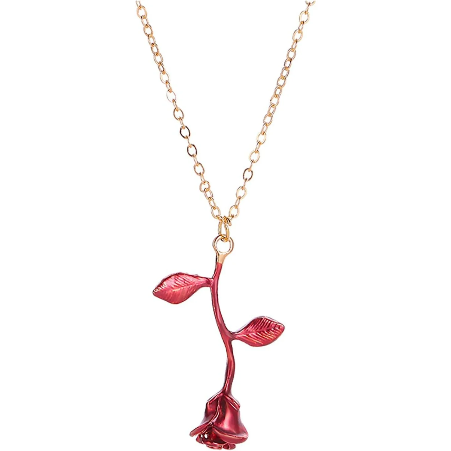 

Pendant for Men Design Inlaid Simple Women Jewelry Necklace Ladies Pendant Necklace Gift Collar for Women (Rose Gold, One Size)