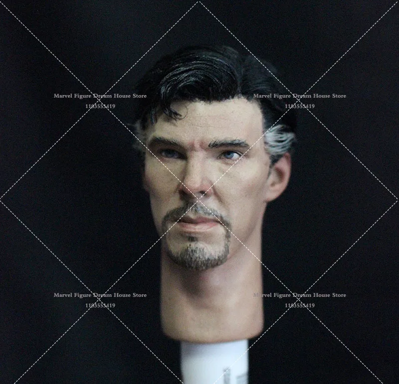 XT001 1/6 Scale Super Hero Doctor Strange Head Sculpt Carved Model with  transplant Hair fit 12Inch Male Solider Action Figure