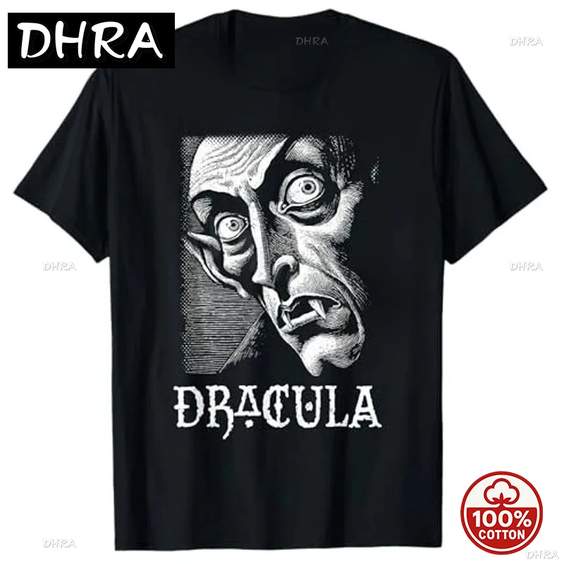 

Summer T-shirt Classic Vintage Gothic Vampire Halloween Horror T-Shirt Novelty Gift Dark Academia Aesthetic Clothes Y2k Fantasy