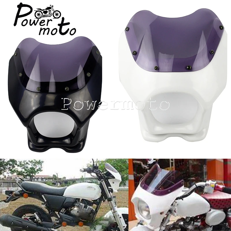 Cafe Racer Headlamp Cowl Cover For Honda CB DAX ST NSR CD Benri 50 90 125 FTR 223 250 Yamaha YB50 TW 200 225 Headlight Fairing