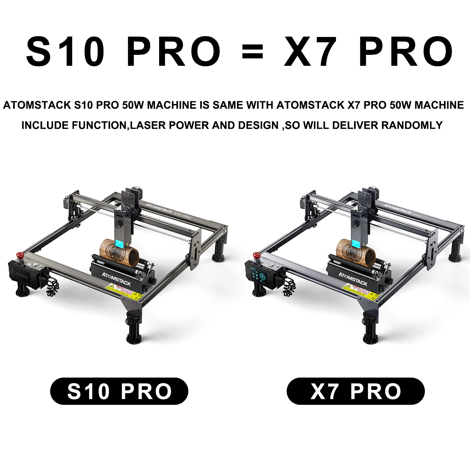 ATOMSTACK X7 Pro 50W Laser Engraver Ingravor Cutter 10W Output Power CNC Laser Marking Cutting Machine DIY For Wood Metal Glass