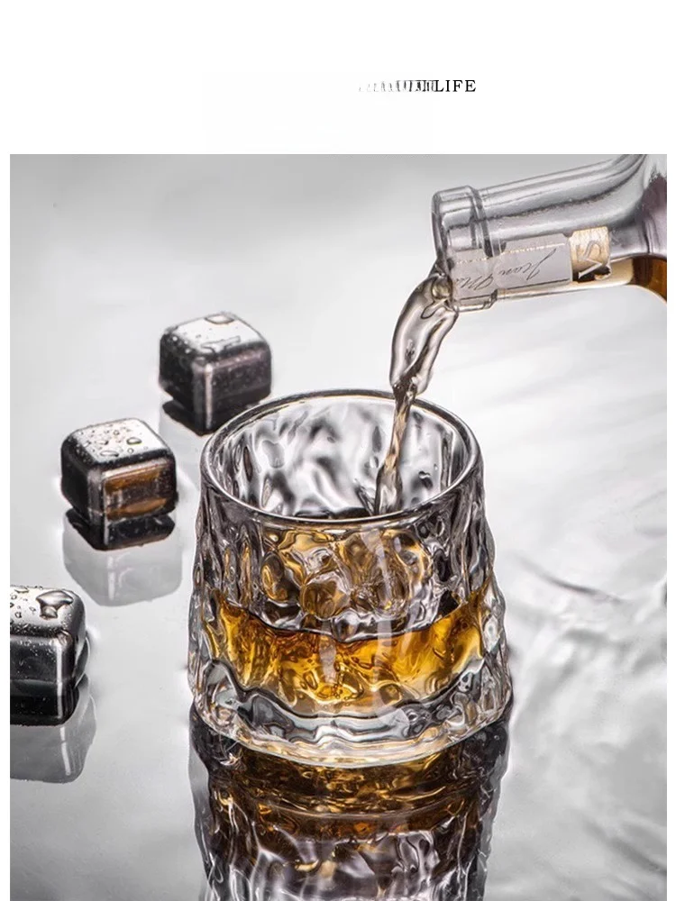 

Вращающийся стакан Tlife Whirling Thiened Glass Teetotaller: Европейский хрустальный стакан для виски ручной работы, однотонный