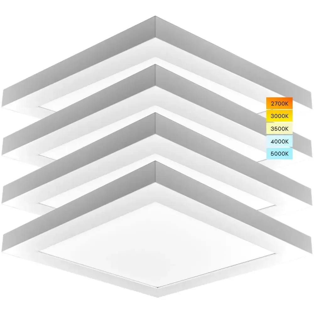 Dimmable 1x1 LED Ceiling Panel Light 5 Color Temperature Switch 1500 Lumens Flush Mount Easy Install Energy Efficient Indoor