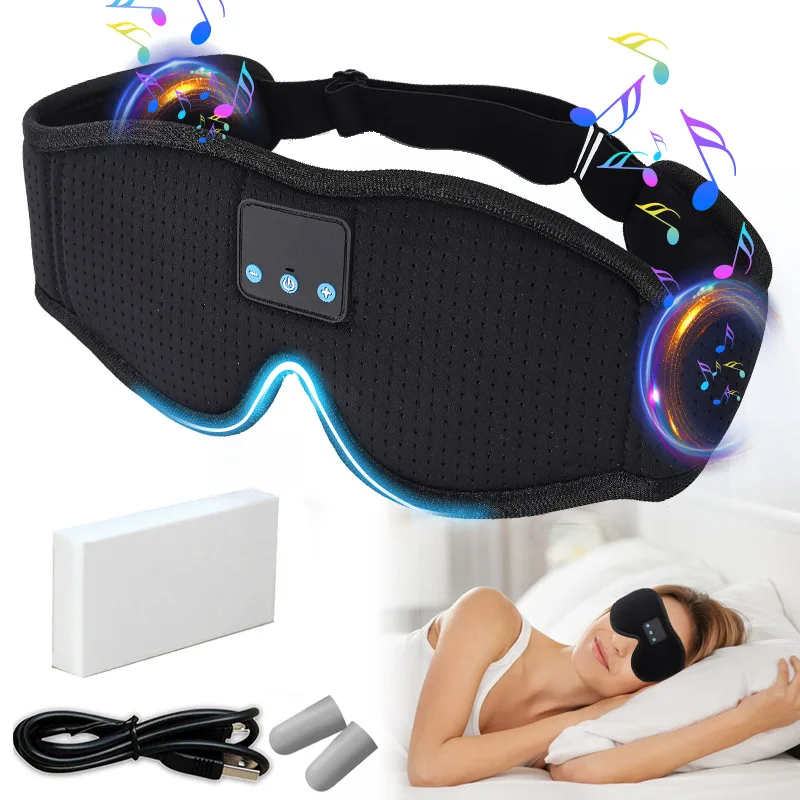 

Eyeshade Sleep Bluetooth Earphone Memory Cotton Ergonomics Design Support Calling Sleep Rest Eye Mask Headset Long Battery Life