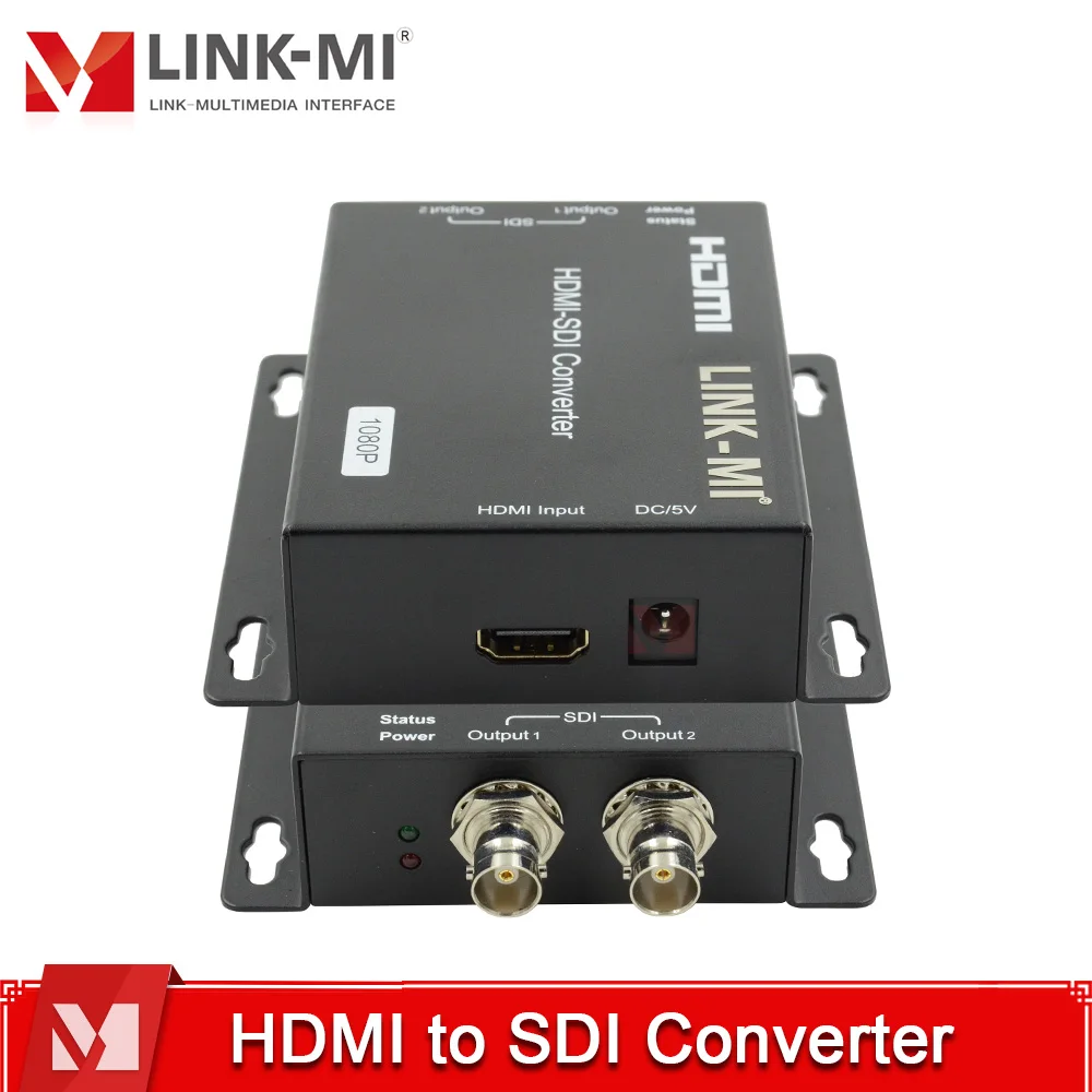 Convertidor profesional HDMI a SDI Dual, convertidor HDMI a SDI para estudio de transmisión, caja HDMI a SDI 1080P con salidas duales 3G