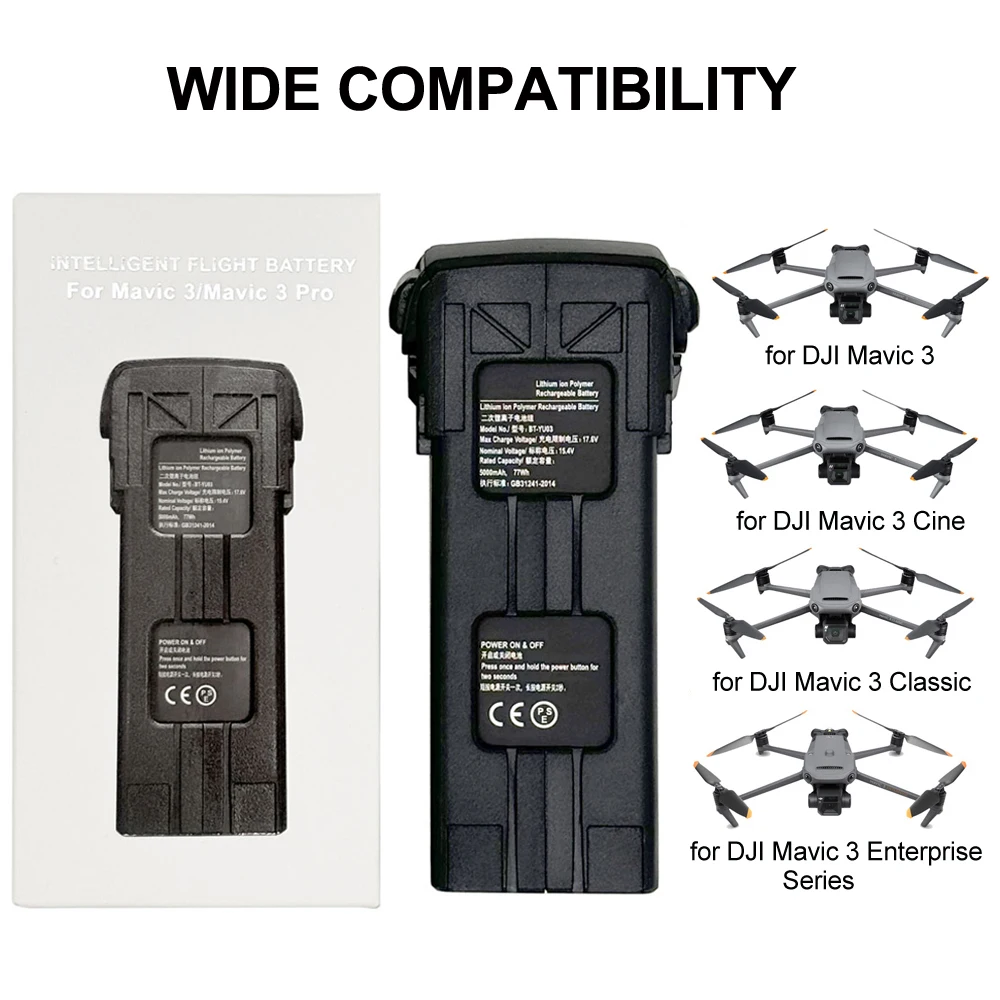 لبطارية الطائرة بدون طيار DJI Mavic 3 46 دقيقة وقت الطيران 5000 مللي أمبير في الساعة MAVIC3 Cine/الكلاسيكية/الشركات بطاريات الطيران الذكية