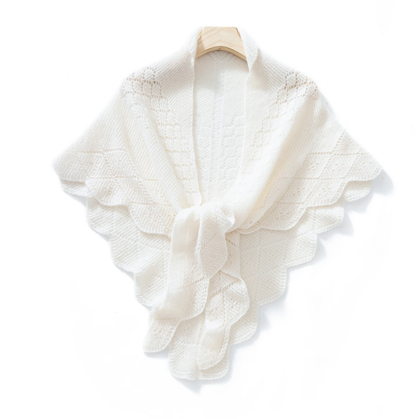 شال نسائي أنيق للخريف والشتاء متعدد الاستخدامات 100% صوف ميرينو الحد الأدنى الثقيلة متماسكة مجوفة لينة حرارية بلون واحد #5