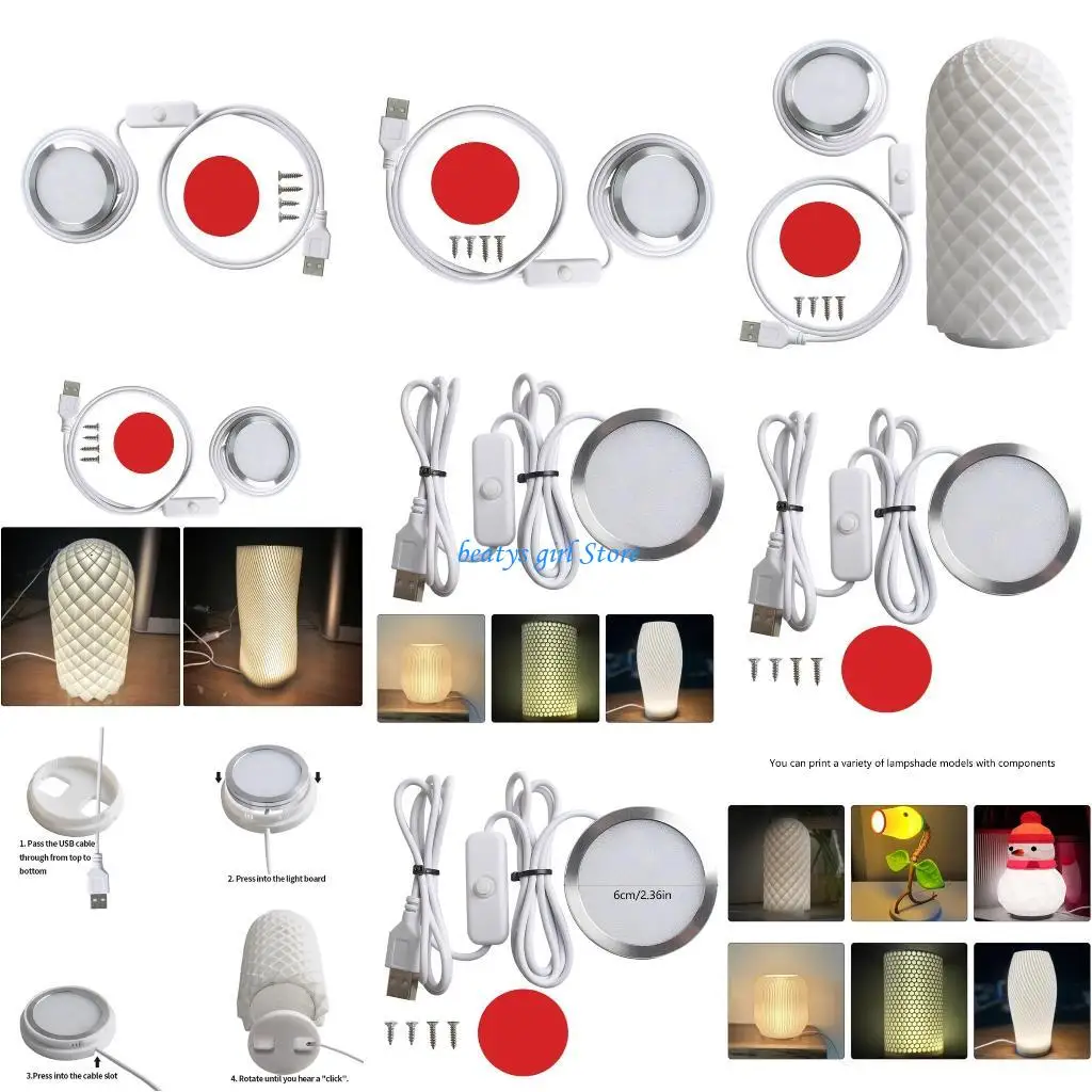 

C7AB 3D Printers Part LED Light Lighting Strips LED Lamp Marble Track Model Set