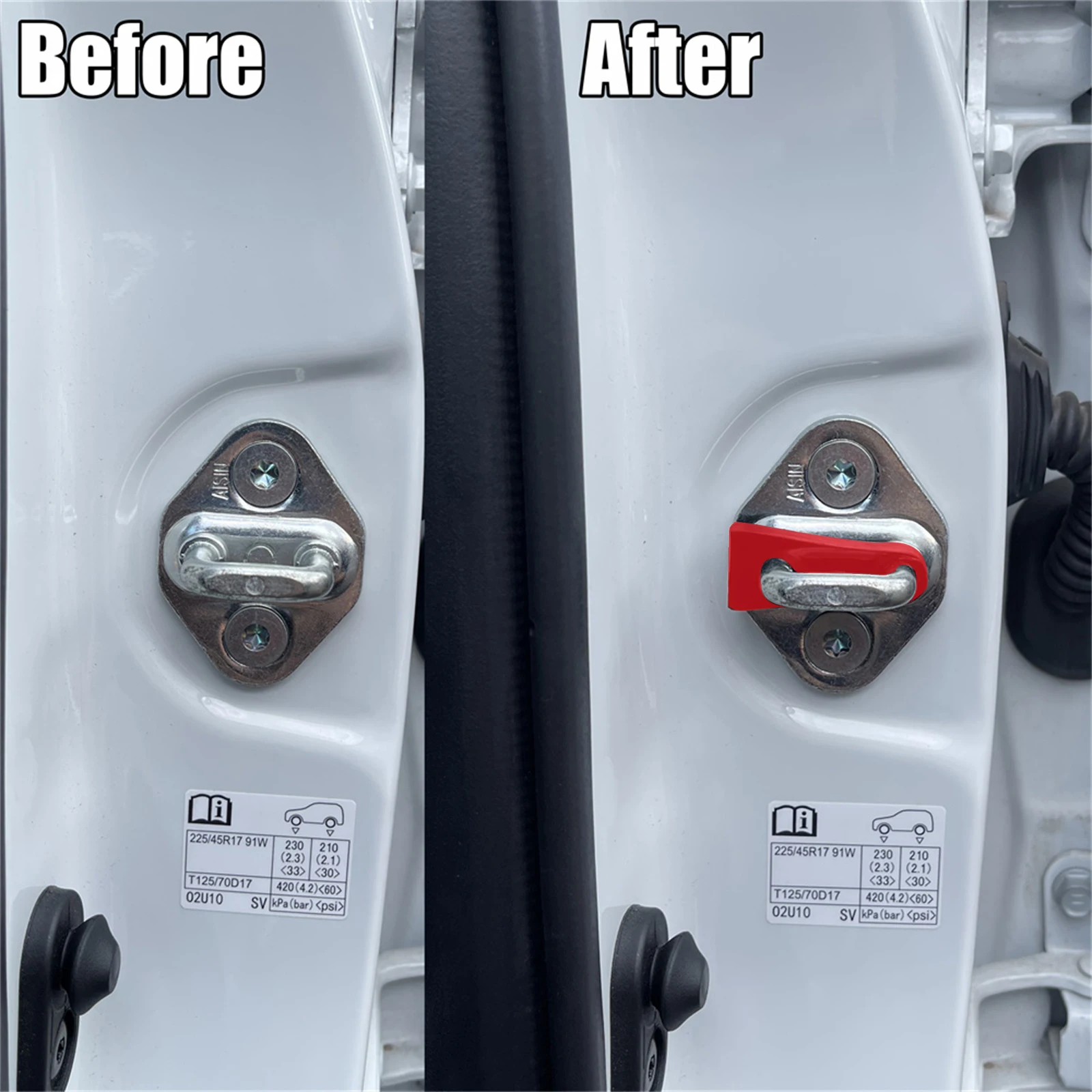 Car Door Lock Sound Deadener Damper Buffer For Toyota Camry Corolla RAV4 Prius Land Cruiser Prado Rattling Quiet Noise Deaf