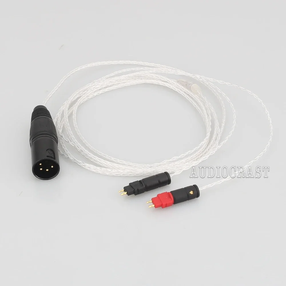 8 แกน OCC ชุบเงินหูฟังอัพเกรดสาย BALANCED XLR สําหรับ HD650 HD600 HD660s HD6XX UP-OCC ทองแดงชุบเงิน