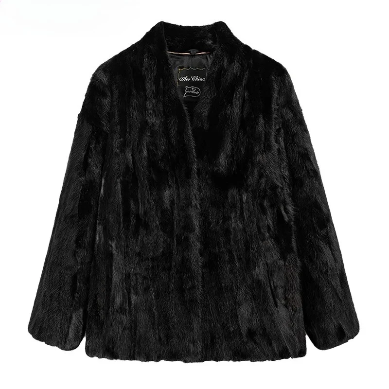 Femmes de luxe manteau de fourrure de vison manteaux de fourrure véritable pour femme nouveau dans les vêtements d'extérieur vestes d'hiver vêtements pour femmes 2025 Шуба Ж Döncud