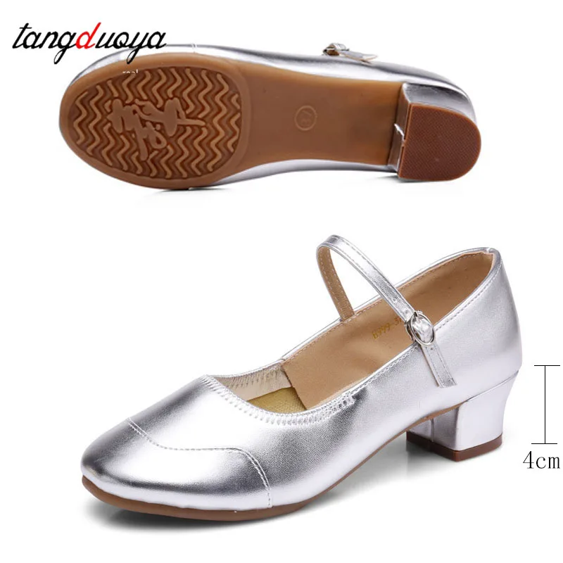 숙녀 라틴 댄스 신발 여성 전문 볼룸 댄스 신발 여성 발 뒤꿈치 4cm 현대 댄스 신발 여성 연습 폐쇄 발가락