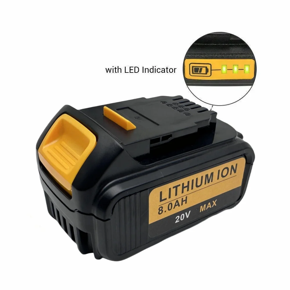 DCB203 Li-ion Battery 18Volt 20V 8.0Ah For Dewalt Max Tools DCB205 DCB206 DCB204 DCB200 DCB182 DCB180 DCB230 DCD DCF DCG Series