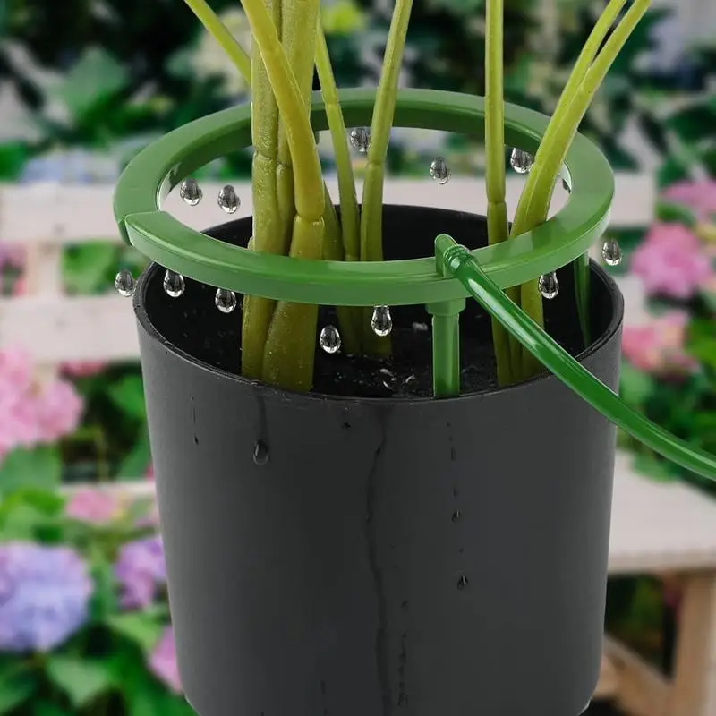 Plant Drip Watering System Plant Drip Loop With Support Plant WaterRing Drip Irrigation Watering Ring Garden Plant Water Dripper