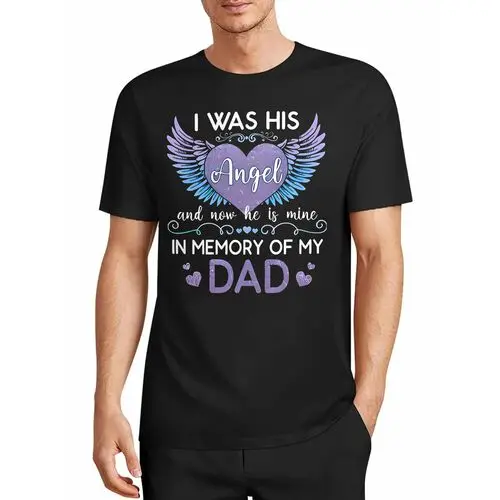 Memories of My Late Father, Heartwarming Text, T-Shirt, Family Tribute Short-Sleeve Shirt