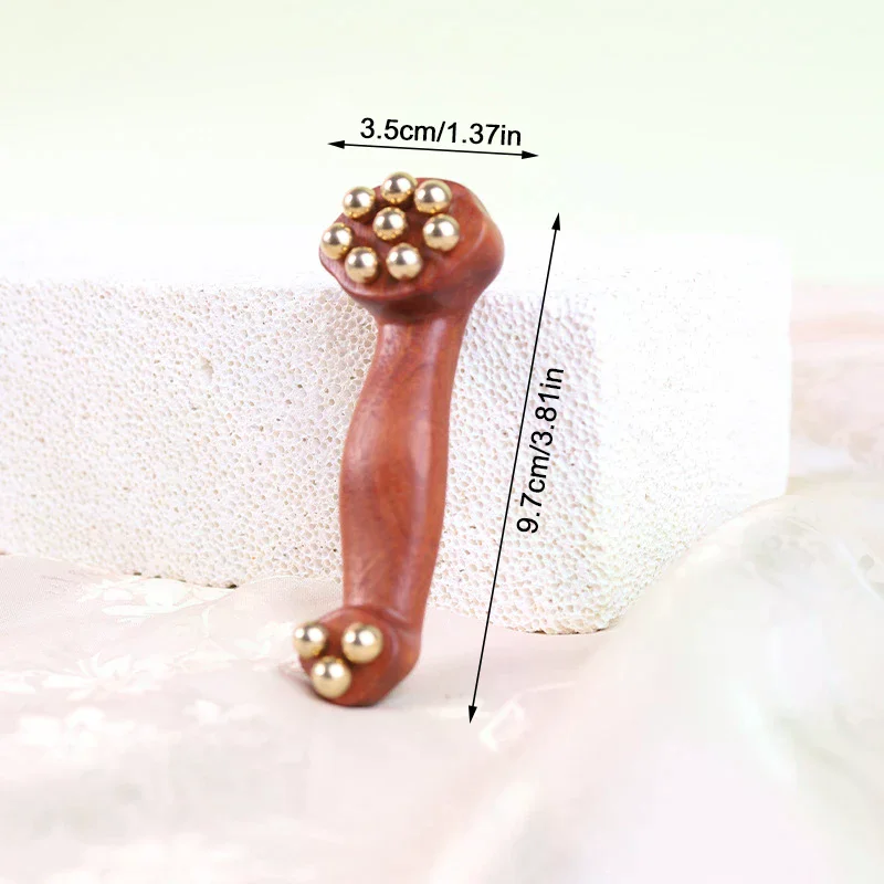 Double Ended Facial Fascia Lifting Tool Acupunt Stick Facial Schrapen Stick Messing Kraal Sandelhout Massage Gua Sha Stick Relax