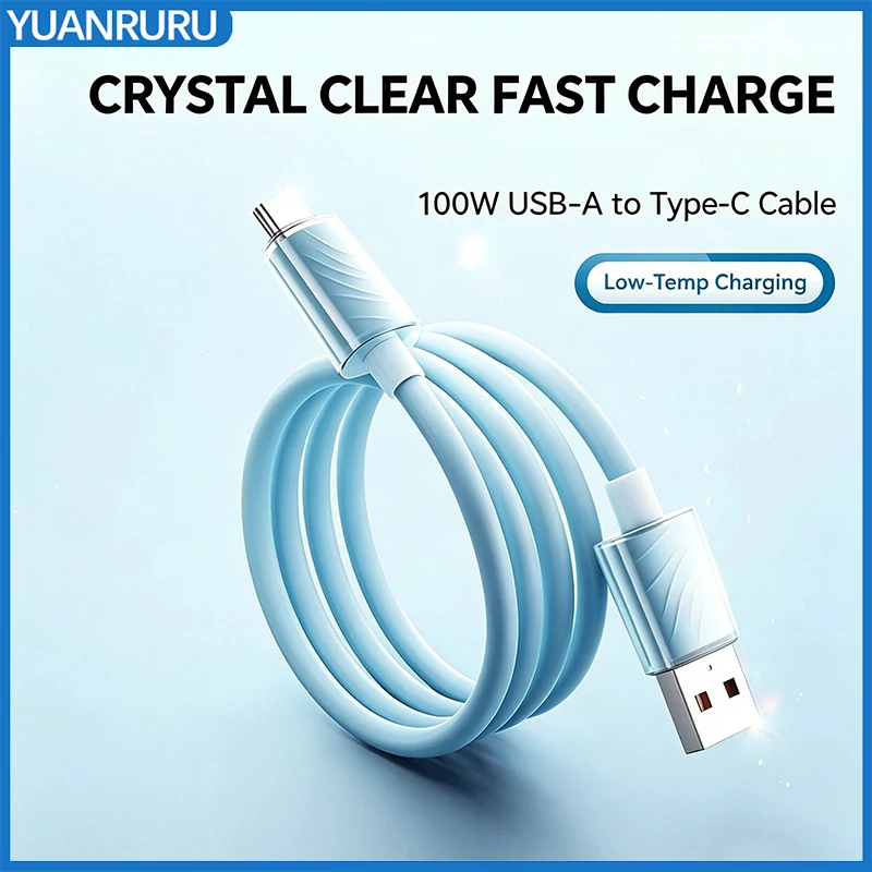 6A PD 120W Type C to Type C And Usb A to Type C Cable 6X Thickened Copper Core For iphone Xiaomi Samsung Huawei Fast Charging