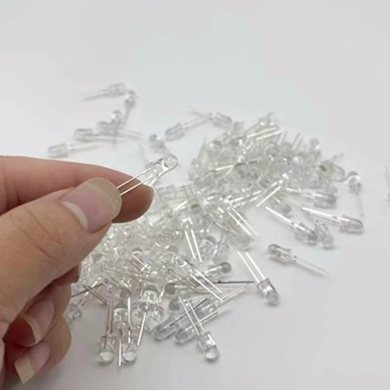 100PCS  Round 5mm White Emitted Color Ultra-Bright LED Light Lamp Emitting Diodes