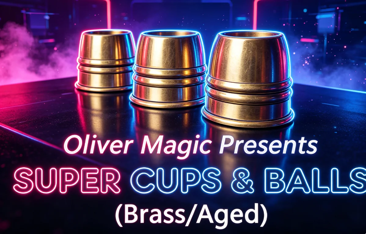 Magic Tricks Super Cups and Balls (Brass/Aged) Chop Cup Ball Appear Vanish Magia Close Up Illusions Gimmicks Mentalism Props