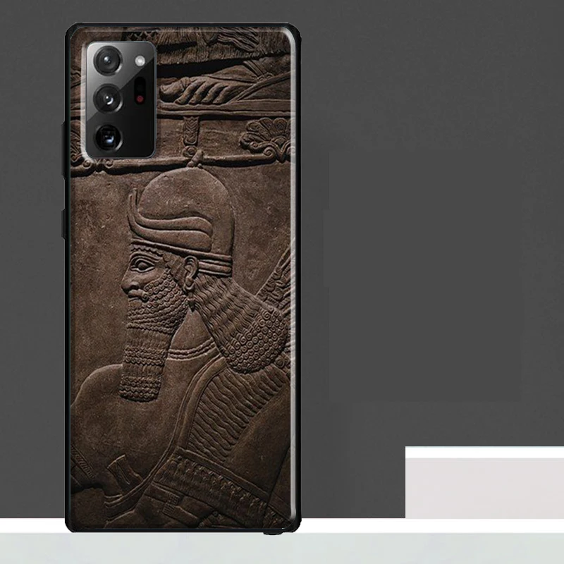 Assyrian Lamassu Winged Bull Case For Samsung Galaxy S22 S23 S21 Plus Note 10 20 Ultra S8 S9 S10 Plus S20 FE Back Cover