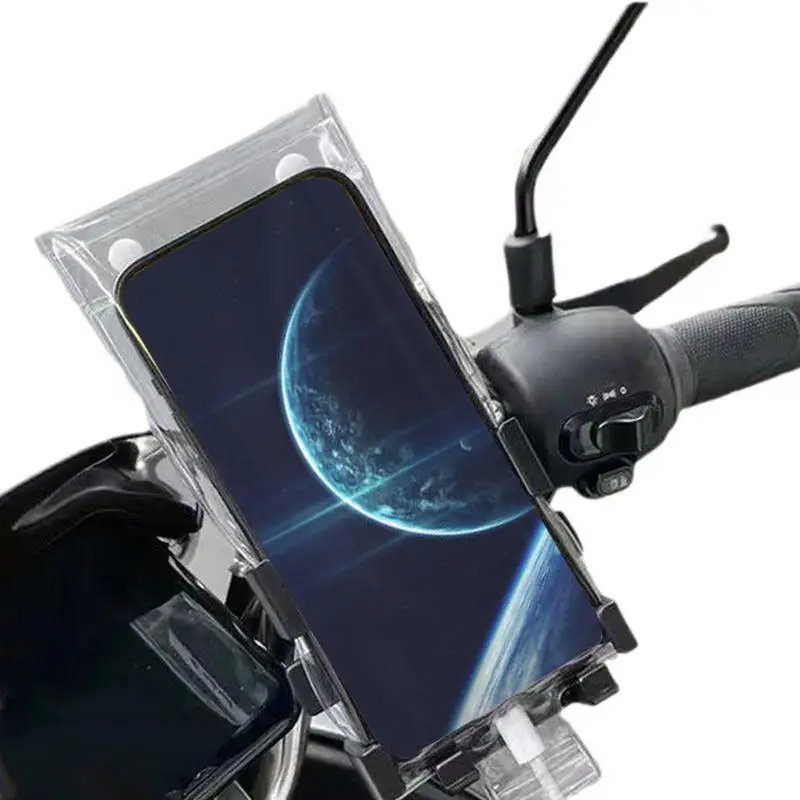 PVC Motorcycle Handlebar Phone Rain Cover Motorbike Mobile Holder Bag High Sensitivity Waterproof Clear Phone Pouch