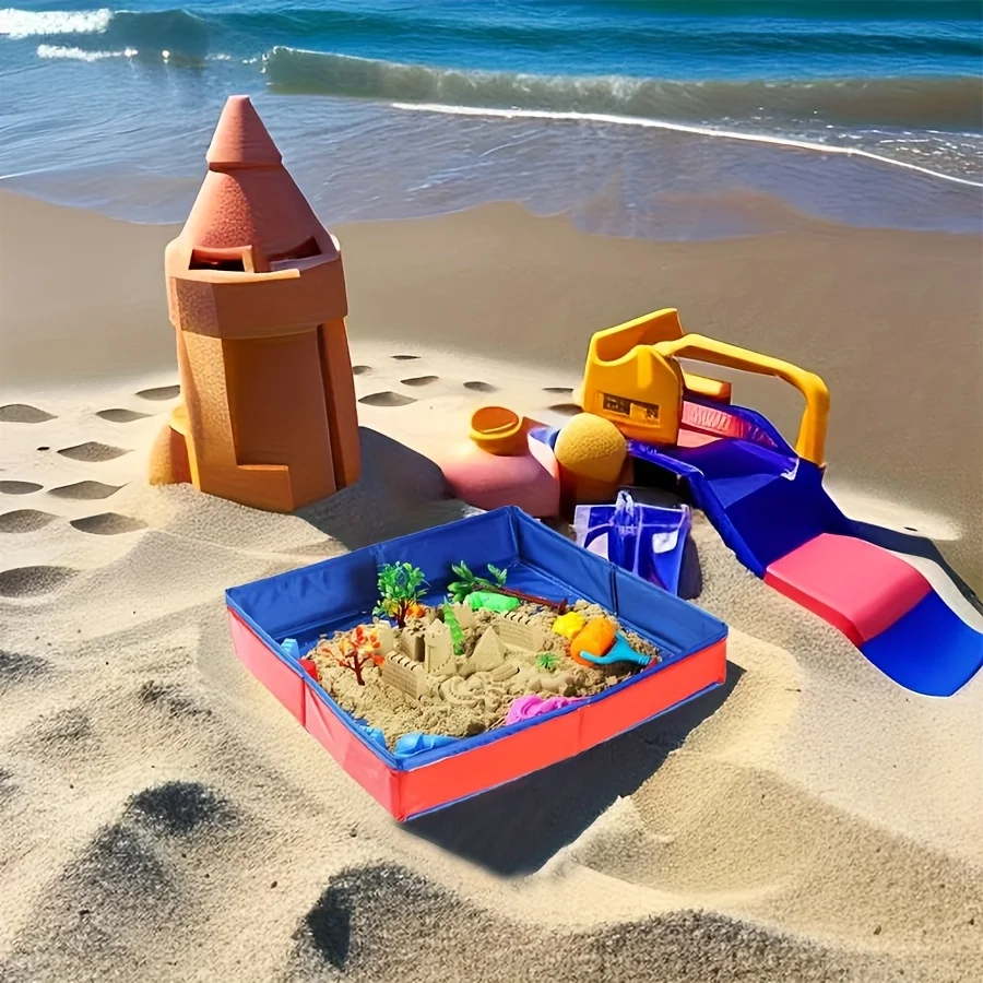 

Large portable folding sand table, easy to store and transport, foldable design, sturdy structure, pet bathtub