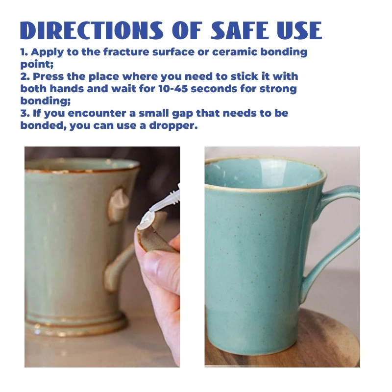 30 مللي أصماغ سيراميك متعددة الوظائف أصماغ سيراميك قوية أصماغ سيراميك فورية لاصق سيراميك للأطباق والبلاط الحرفي