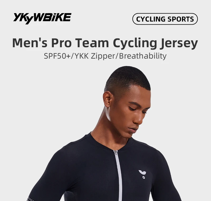YKYWBIKE 2026 Herren Radtrikot Sommer Atmungsaktives Pro-Team Fahrradshirt Kurzarm Rennrad Maillot Radbekleidung MTB – Detail 8