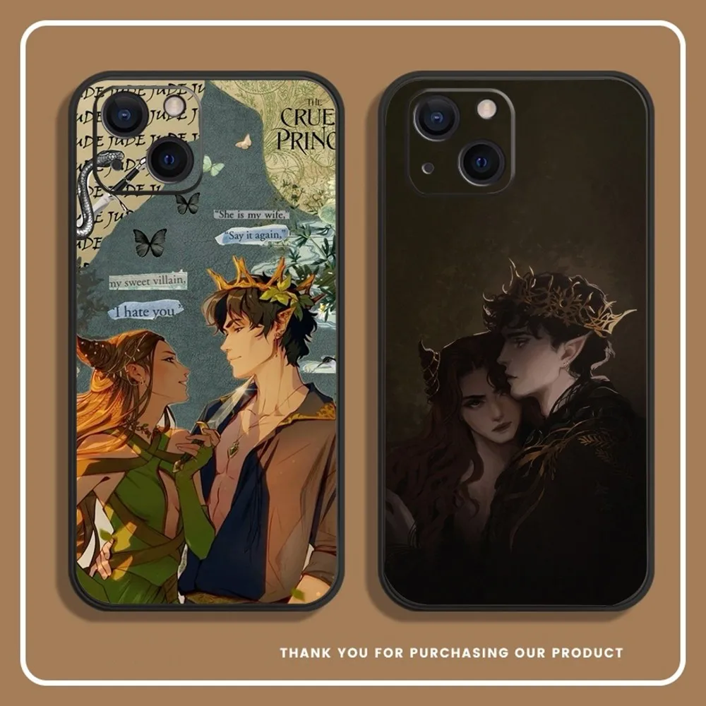 The Cruel Prince Jude Cardan Phone Case For iPhone 14,13,12 Mini 11 Pro XR,X,XS,MAX 6S,7,8 Plus Silicone Cover Soft black