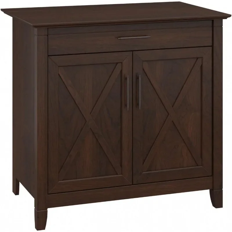 Key West Secretary Desk Accent Cabinet with Work Surface in Pure White Oak 30W x 20D Hidden Writing Table and Storage