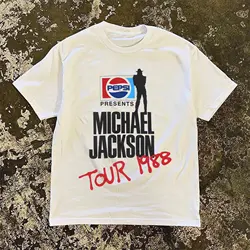 Michael jackson Tour 1988 tシャツ、ヴィンテージスタイル、90年代の誕生日シャツ