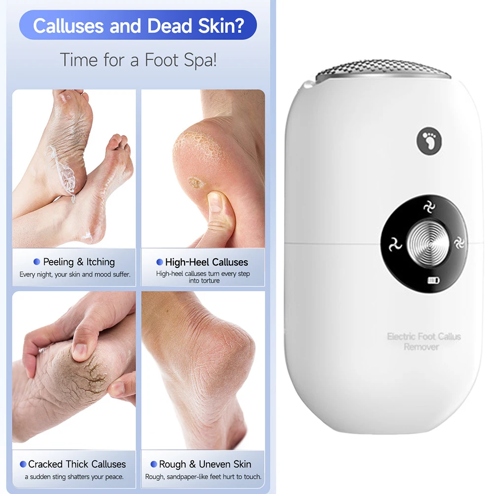 Electric Callus Remover for Foot USB Electric Foot File Tool with 3 Speed Dry Cracked Heels Tool Foot Care for Women & Men