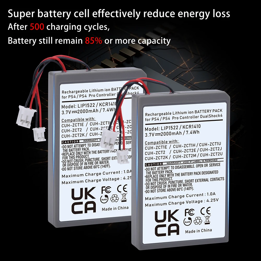 LIP1522 2000 mAh Replaceable Battery For SONY PS4 PS4 PRo slim Dualshock 4 V1 V2 CUH-ZCT1H CUH-ZCT2 Wireless Controller