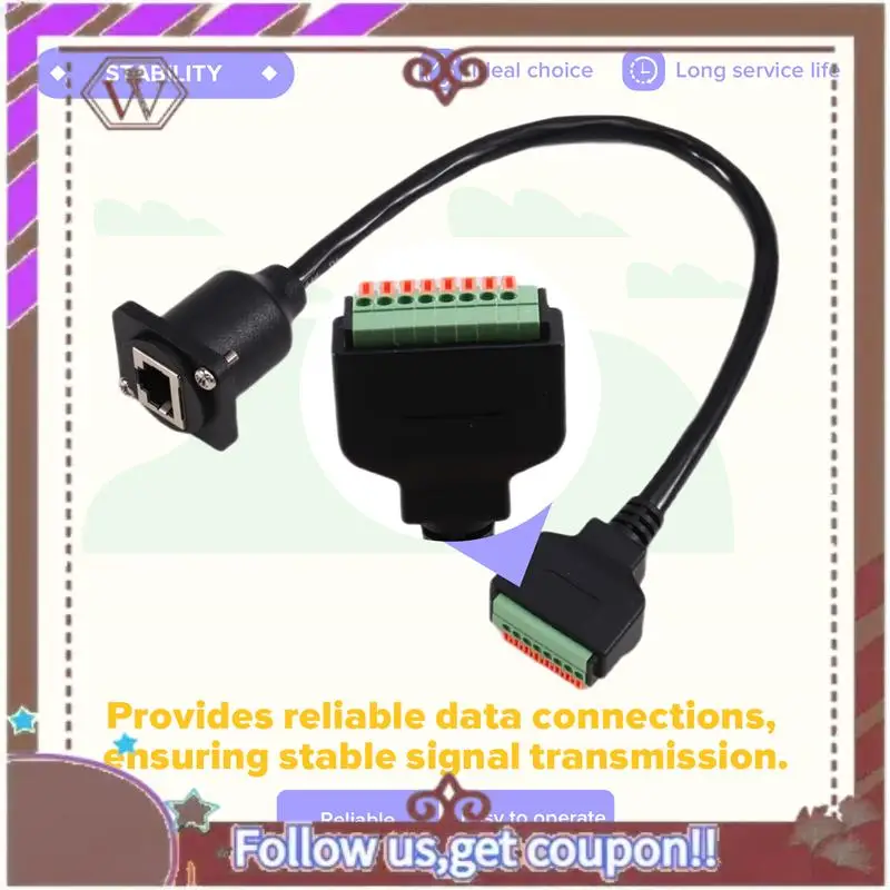 

Ethernet-кабель ABBG-D типа 8P8C RJ45 с гнездовым креплением на панель к пружинной клеммной колодке