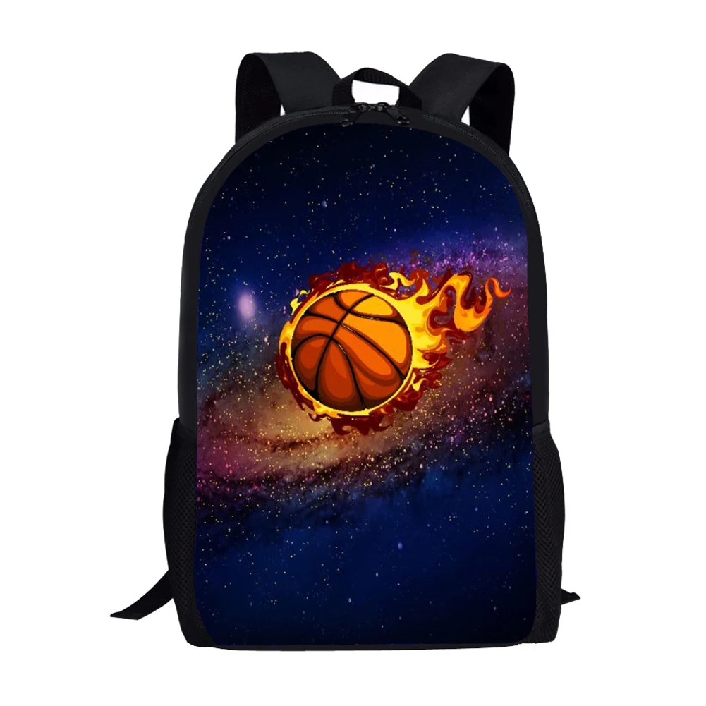 

Teen Boy School Backpack Basketball Pattern Students Schoolbag Casual Campus Bags Large Book Bag for Teenagers