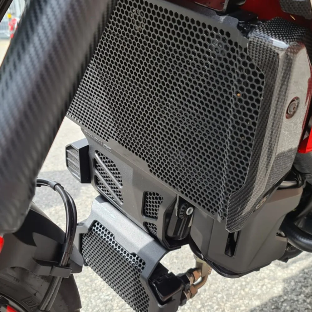 

Motorcycle Radiator Engine Guard Set Grille Cover Protection Accessories Stealth Dark Stripe For Ducati Monster 821 2013-2020