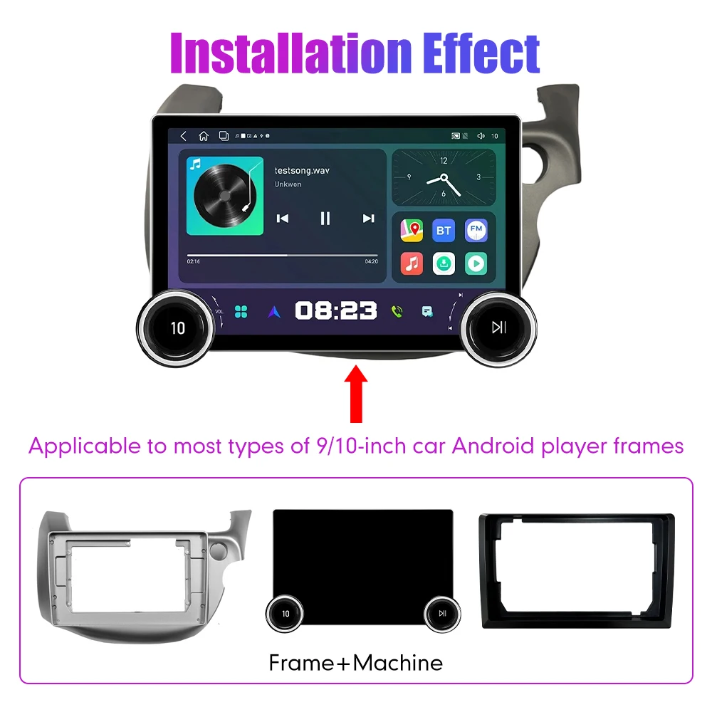 11.8 Inch 2K Double Knobs 2 Din Car Radio For Honda Fit 2007-2014 Car Radio DVD Multimedia Video Player Android Auto Carplay