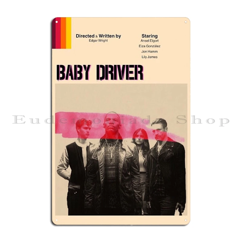 ملصق فيلم بديل لسائق الأطفال (2017) ملصق عمل مظهر مذهل عتيق ذو طابع معدني للنادي ديكور جدران ملصق تسجيل القصدير