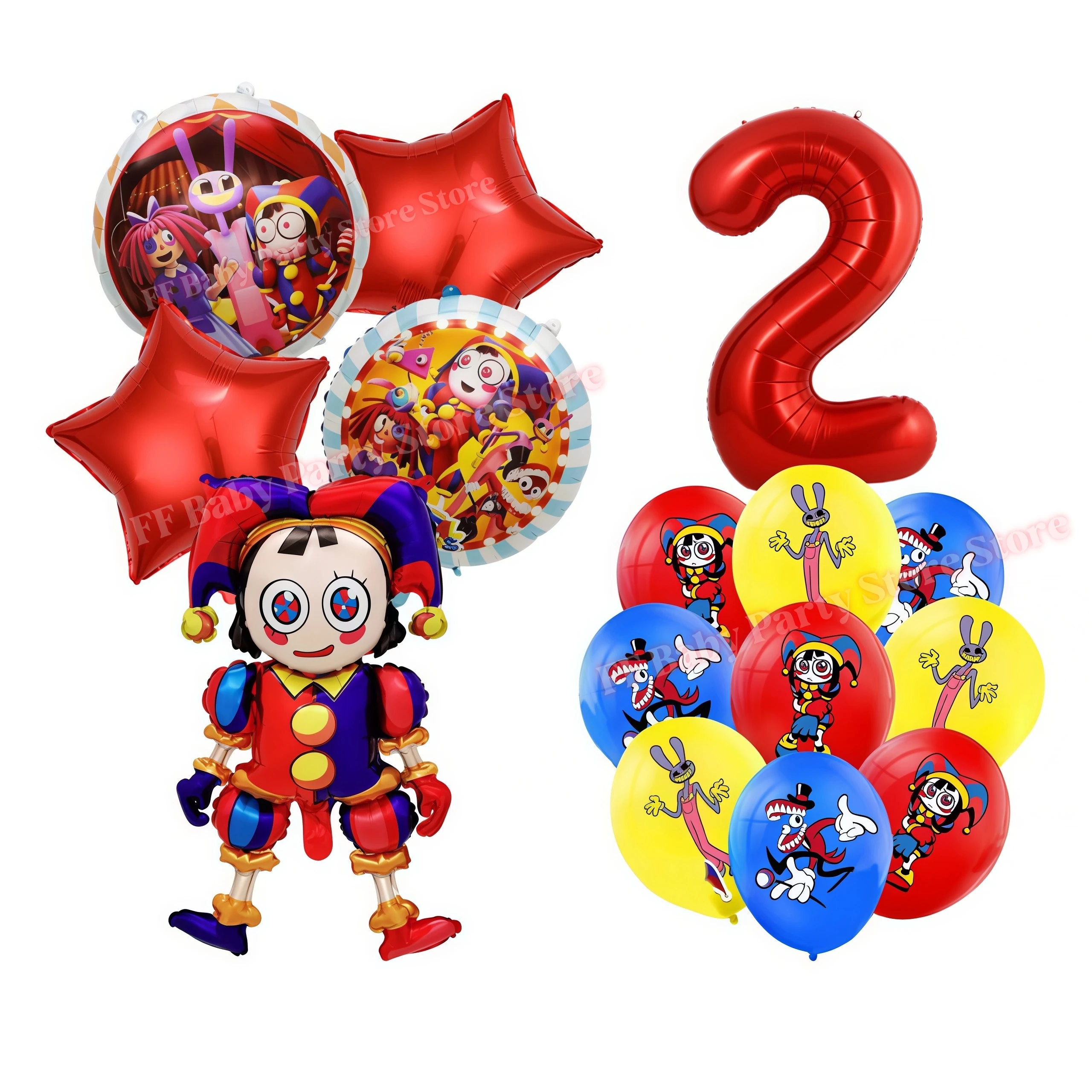 Erstaunliches Tischgeschirr Geburtstagsparty-Dekoration Digitales Zirkus-Ballon-Teller-Becher-Banner-Set Kinder-Geschenk Baby-Shower-Partyzubehör – Detail 31