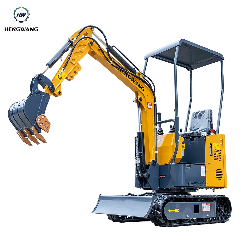 HW10 Mini Excavator Diesel 1 Ton Digger Machine Mini Garden Excavator Diggers For Home Agricultural Equipment Tools China Custom