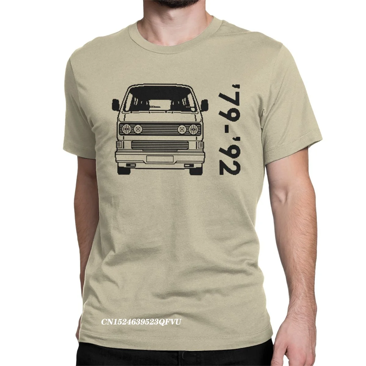 T-shirt col ras du cou pour homme, haut humoristique, en coton, Harajuku, Type 2, T3, Bus, voiture