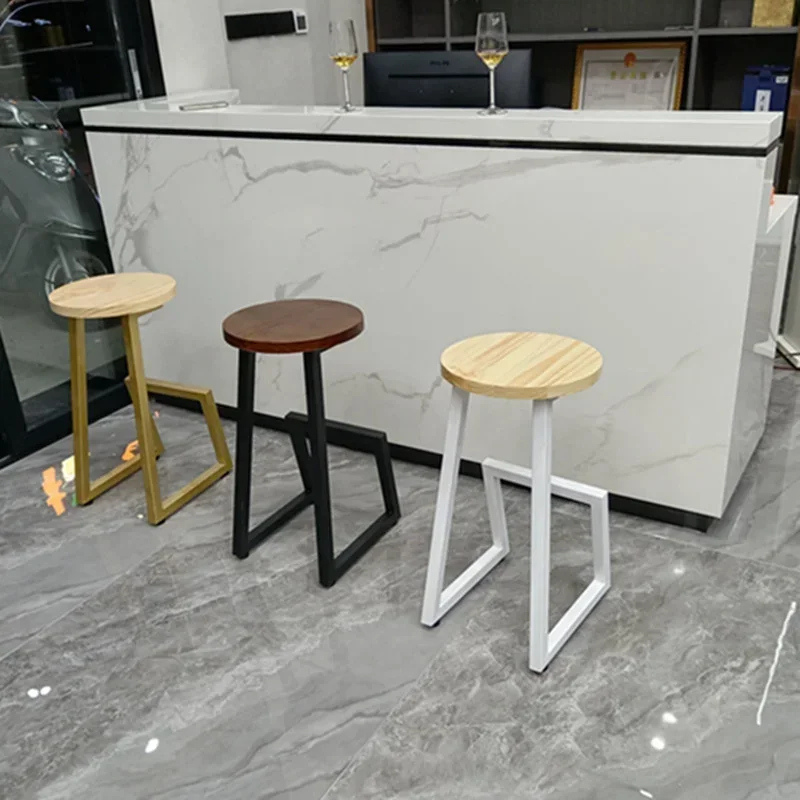 Nordic Simple Bar Stool Iron Foot Furniture For Home Foot Design Bar Chair Strong And Beautiful Office Chairs