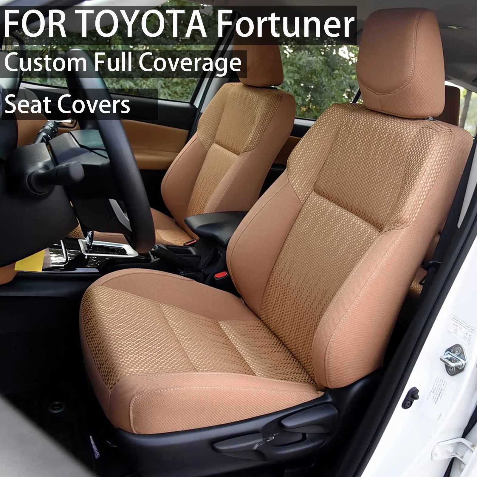 Custom Fit for Toyota Fortuner 2015 2016 2017 Truck Car Seat Covers 5/7 Seats Full Set Premium Synthetic Leather