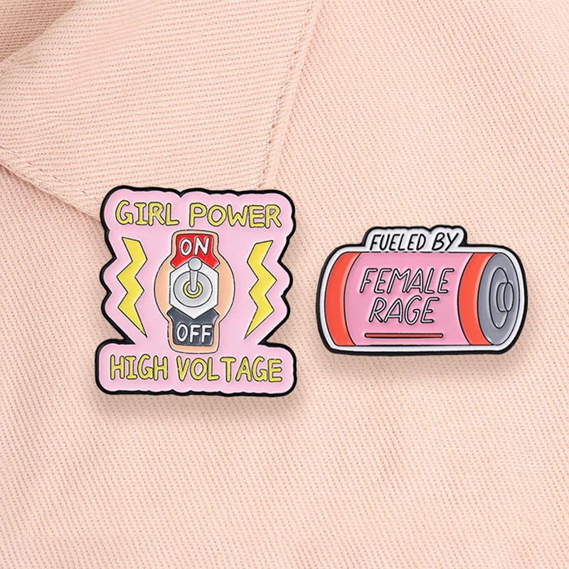 ADHD Mental Health Enamel Pins Halloween Ghost Coffee Cup Social Anxiety Feminist Girl Power Judge Lawyer Duck Badge Jewelry Gif 4
