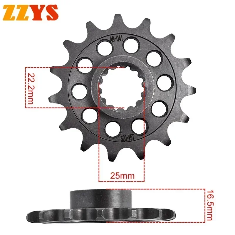 

520 15T 15 Tooth Motorcycle Front Sprocket Gear Staring Wheel Cam For Ducati 950 Hypermotard RVE SP 950 2019-2023 2020 2021 2022