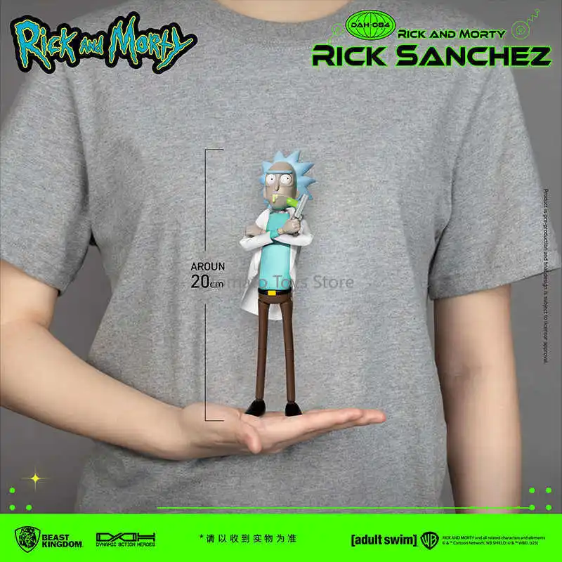 In Stock Beast Kingdom Rick and Morty Manga Figures 8in Premium Collectible Action Figure Trendy Toy with Accessories Model Gift