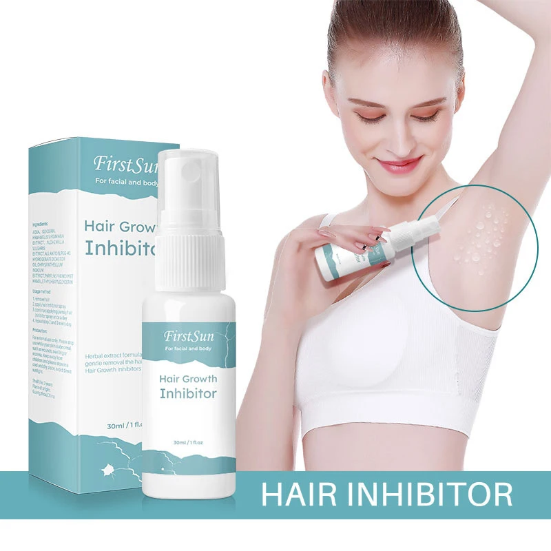 

30ml Hair Growth Removal Inhibitor Spray Beard Bikini Intimate Legs Body Armpit Painless Facial Stop Hair Growth TSLM2