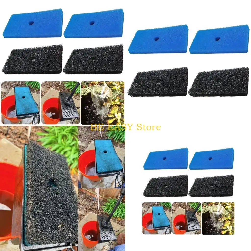 E28F 2 Pairs Double Layer Sponge Filter Media for Pond Filter Box 52231 and 52229 Effective Pollution Removal