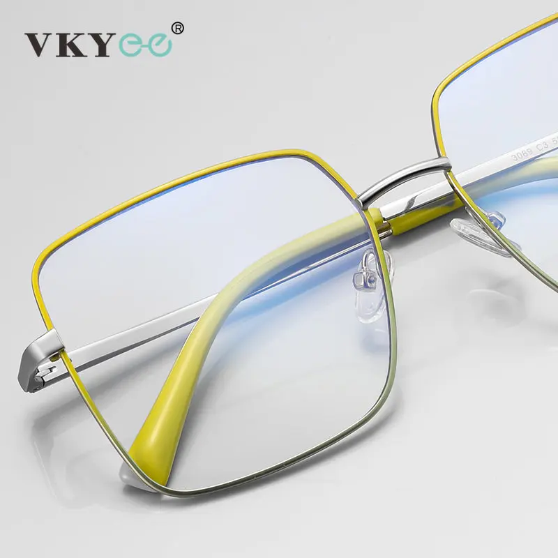 VICKY High Quality Rectangle Prescription Reading Glasses for Men Women Myopia Hyperopia Anti Blue Light Optical Eyeglasses3089